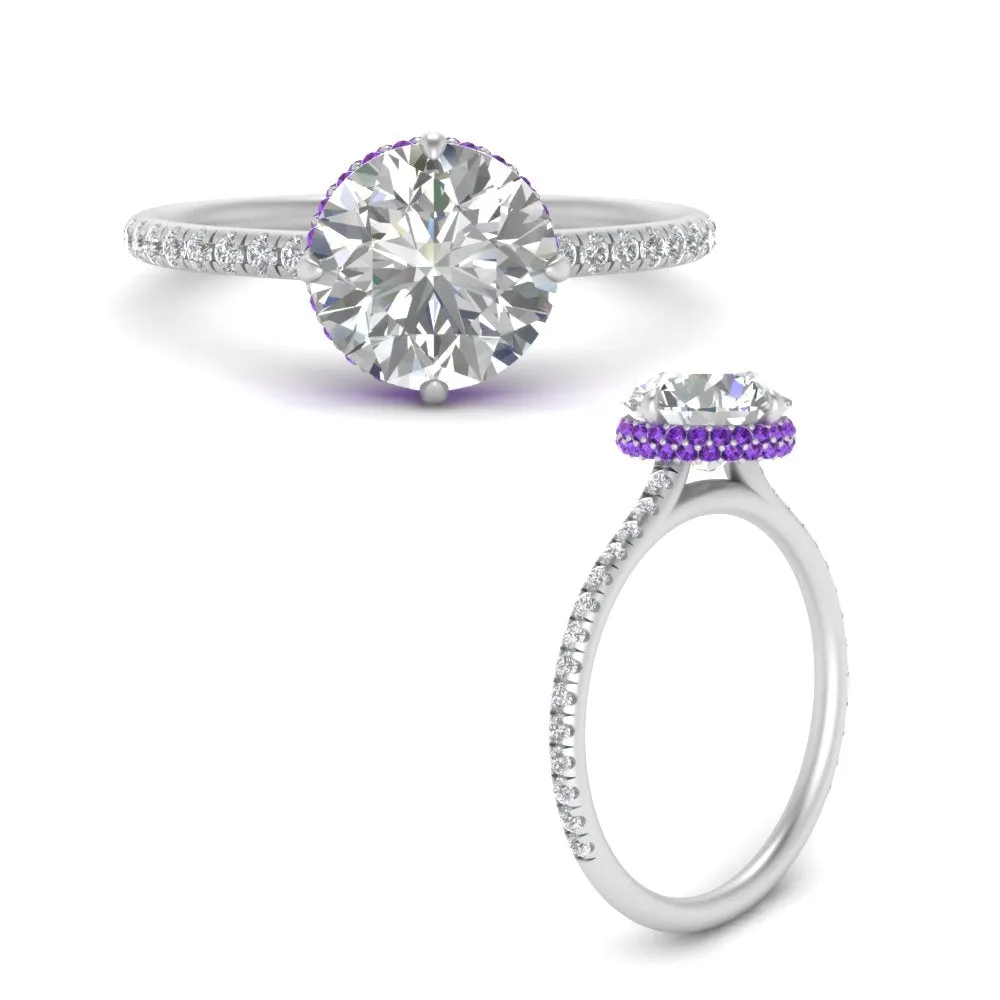 Ring 2 Compass Carat Digital-first Dependable Engagement Point Halo Under