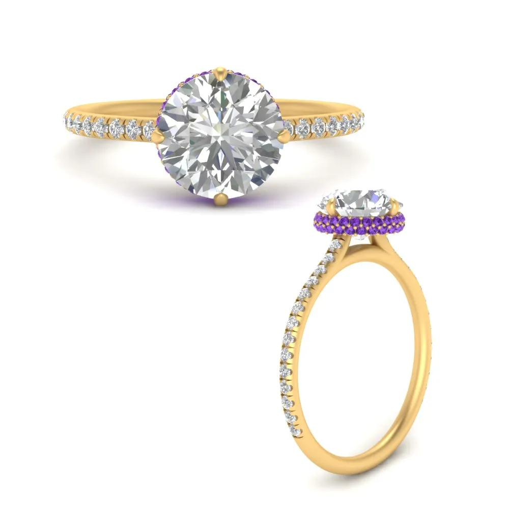 Ring 2 Compass Carat Digital-first Dependable Engagement Point Halo Under
