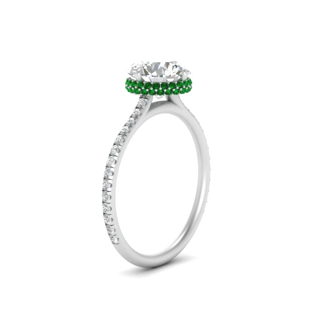 Ring 2 Compass Carat Digital-first Dependable Engagement Point Halo Under