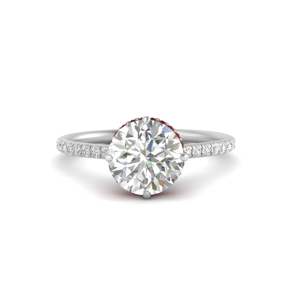 Ring 2 Compass Carat Digital-first Dependable Engagement Point Halo Under