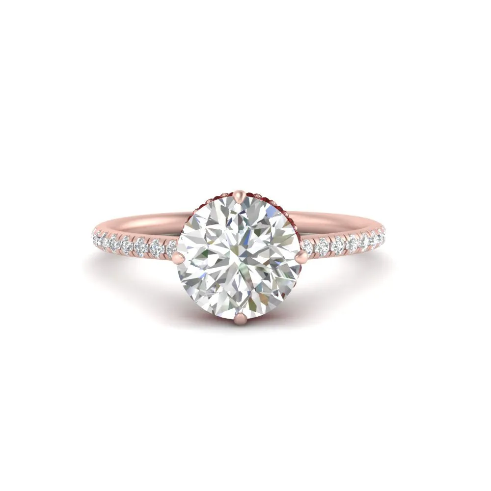 Ring 2 Compass Carat Digital-first Dependable Engagement Point Halo Under