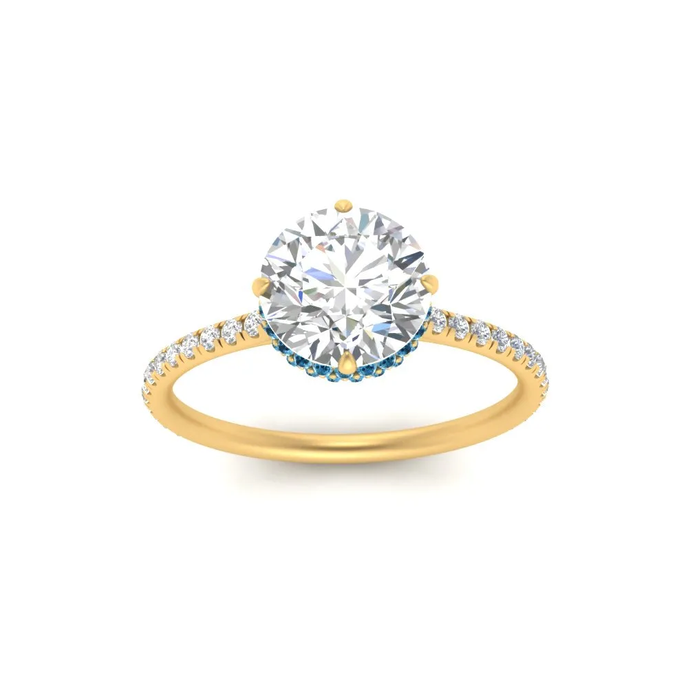 Ring 2 Compass Carat Digital-first Dependable Engagement Point Halo Under