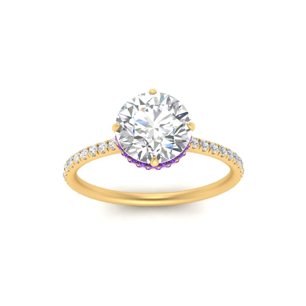 Ring 2 Compass Carat Digital-first Dependable Engagement Point Halo Under