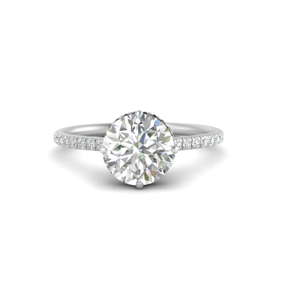 Ring 2 Compass Carat Digital-first Dependable Engagement Point Halo Under