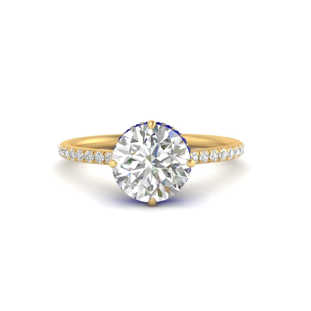Ring 2 Compass Carat Digital-first Dependable Engagement Point Halo Under