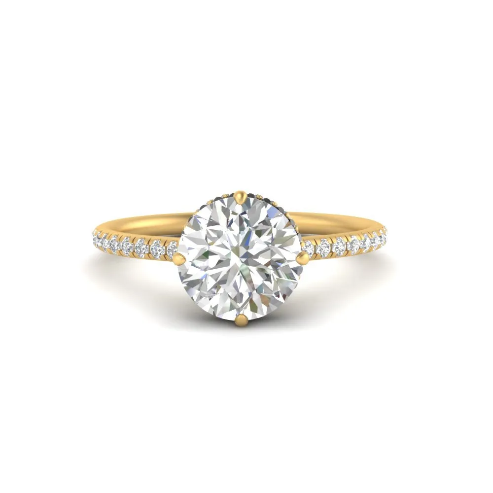 Ring 2 Compass Carat Digital-first Dependable Engagement Point Halo Under