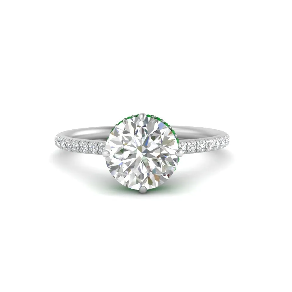 Ring 2 Compass Carat Digital-first Dependable Engagement Point Halo Under