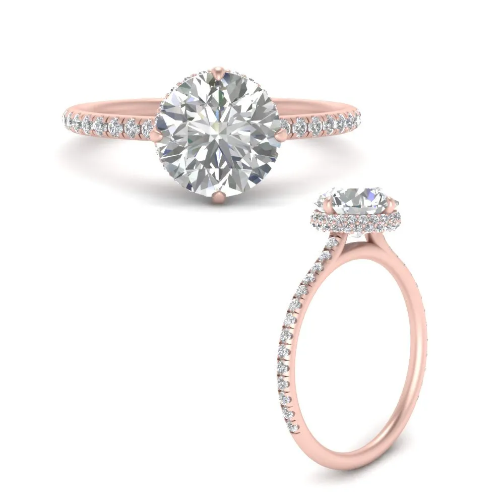 Ring 2 Compass Carat Digital-first Dependable Engagement Point Halo Under