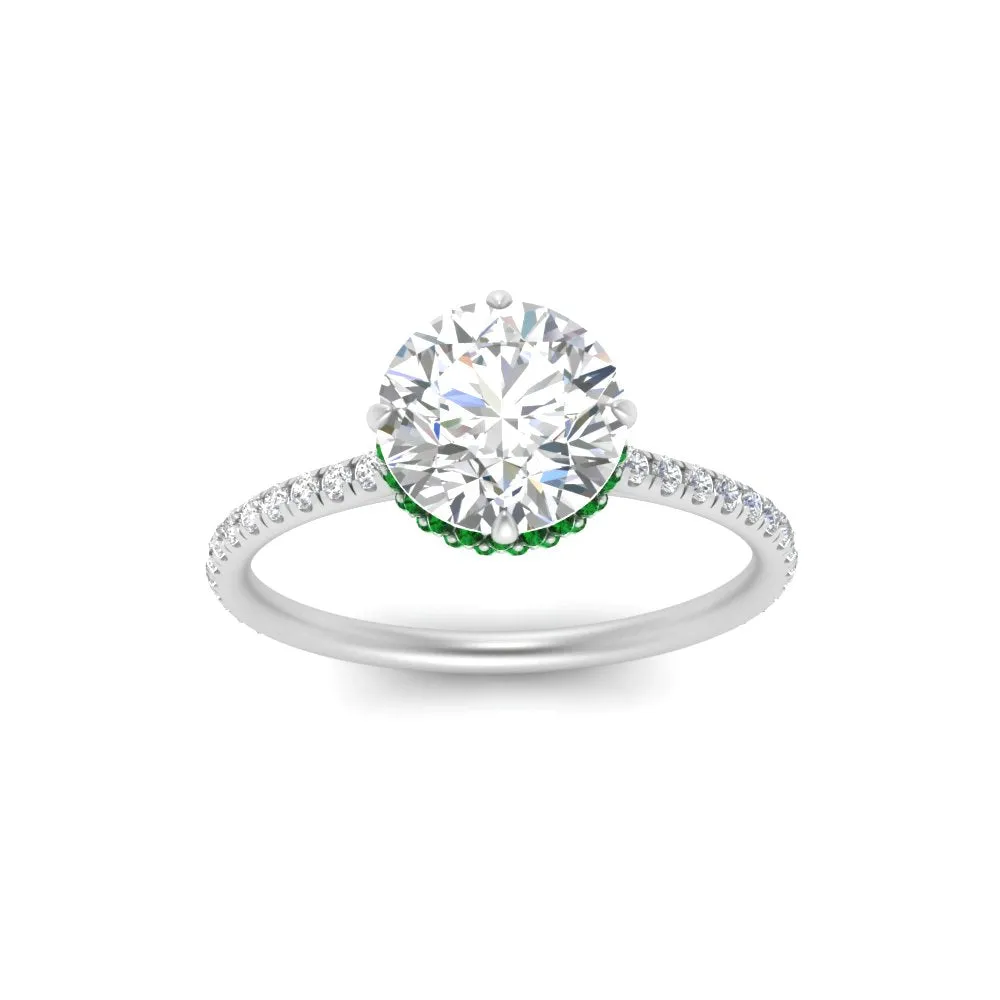 Ring 2 Compass Carat Digital-first Dependable Engagement Point Halo Under