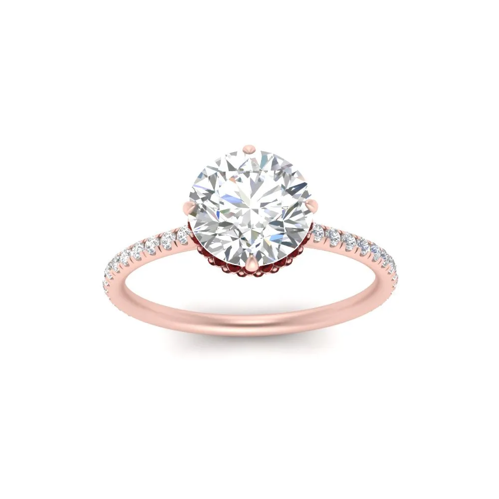 Ring 2 Compass Carat Digital-first Dependable Engagement Point Halo Under