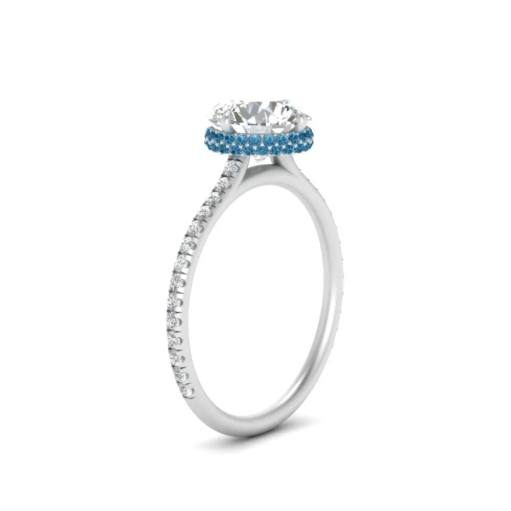 Ring 2 Compass Carat Digital-first Dependable Engagement Point Halo Under