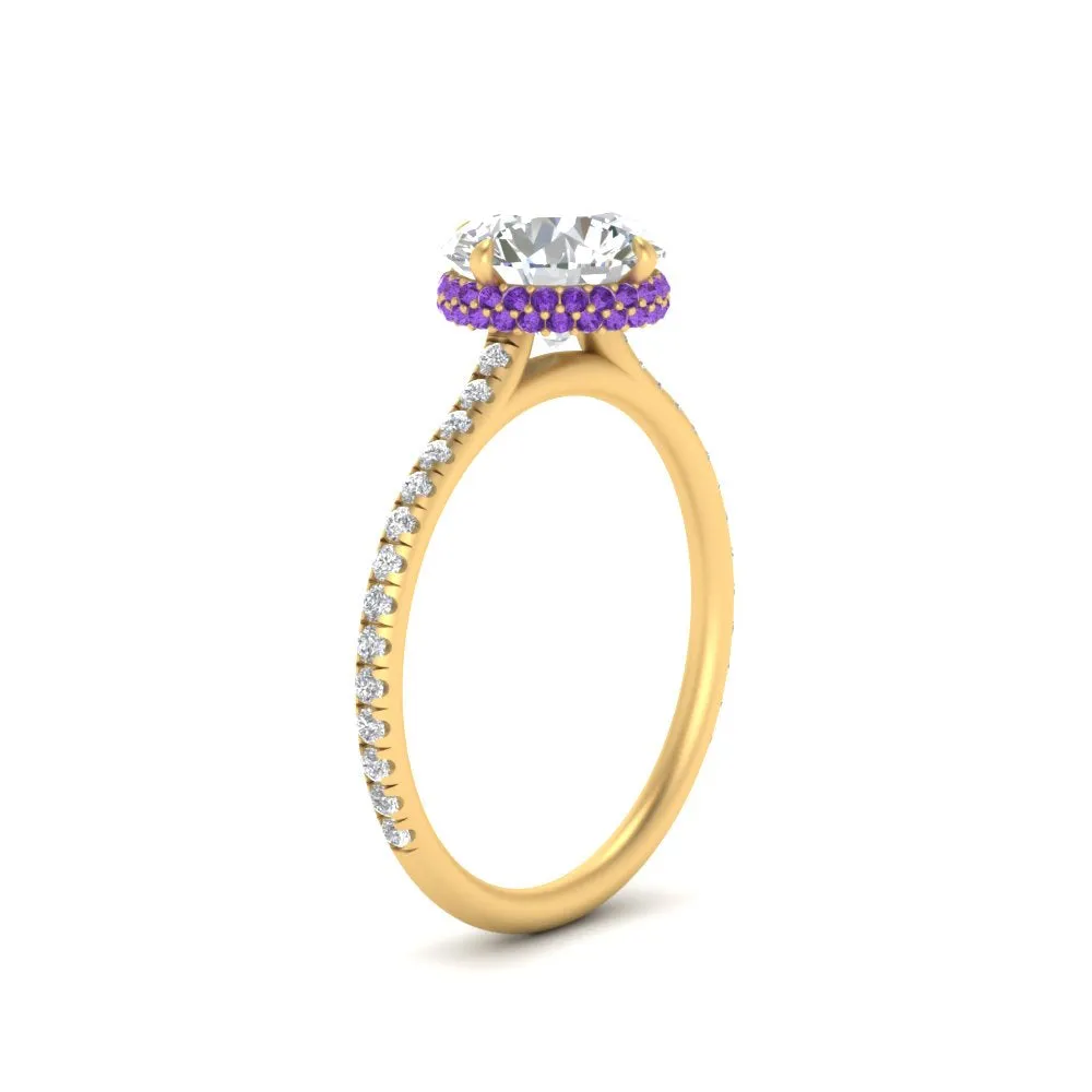 Ring 2 Compass Carat Digital-first Dependable Engagement Point Halo Under