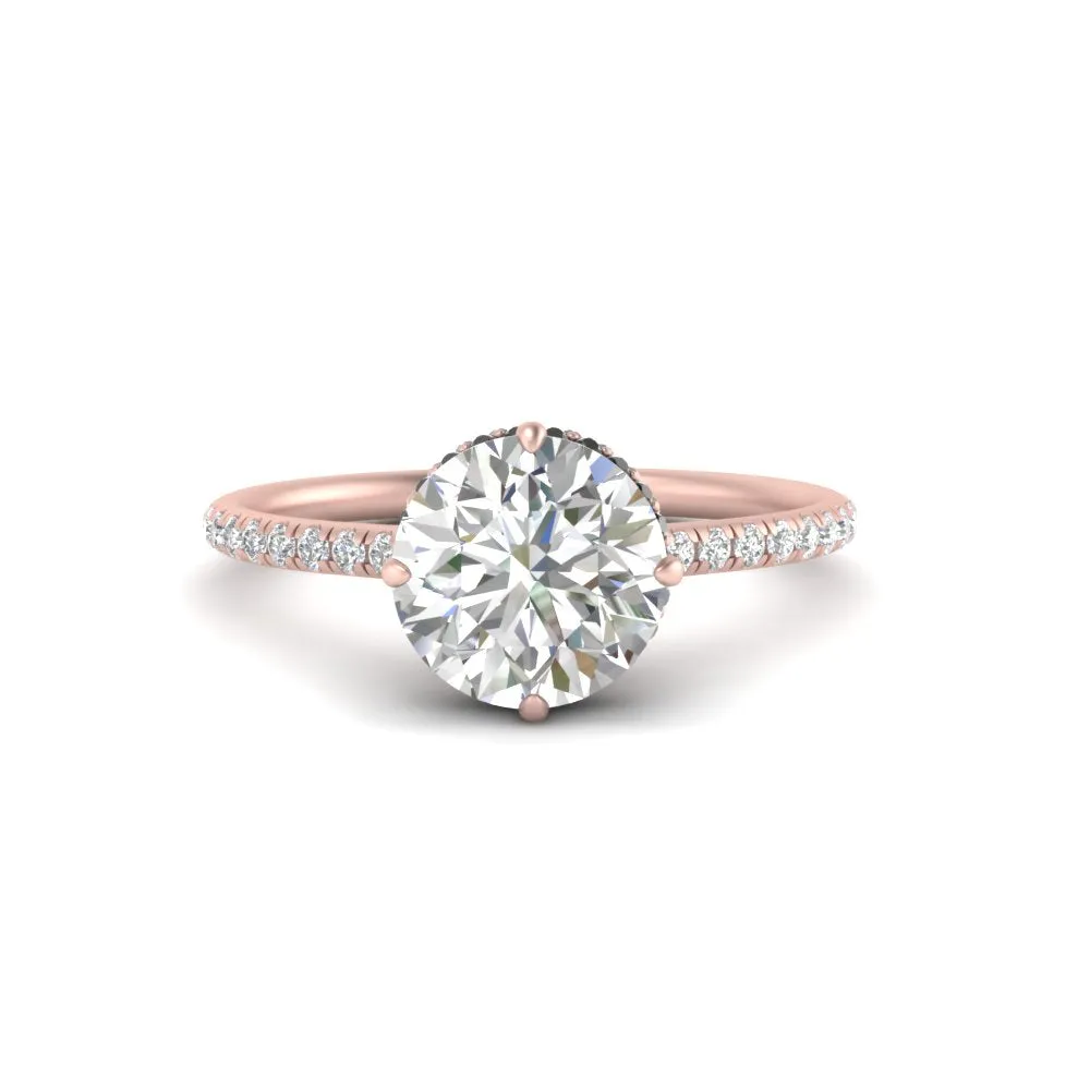 Ring 2 Compass Carat Digital-first Dependable Engagement Point Halo Under