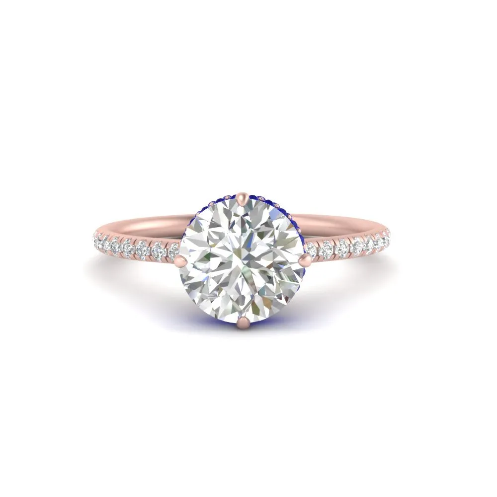 Ring 2 Compass Carat Digital-first Dependable Engagement Point Halo Under