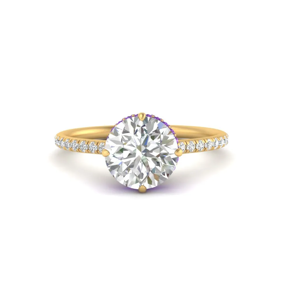 Ring 2 Compass Carat Digital-first Dependable Engagement Point Halo Under