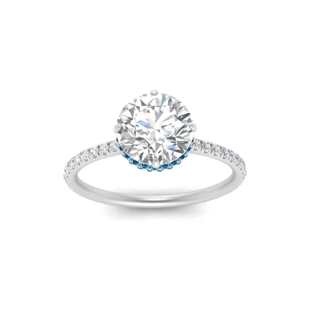 Ring 2 Compass Carat Digital-first Dependable Engagement Point Halo Under