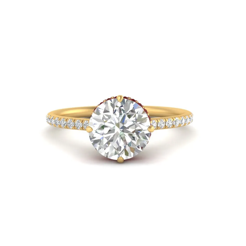 Ring 2 Compass Carat Digital-first Dependable Engagement Point Halo Under