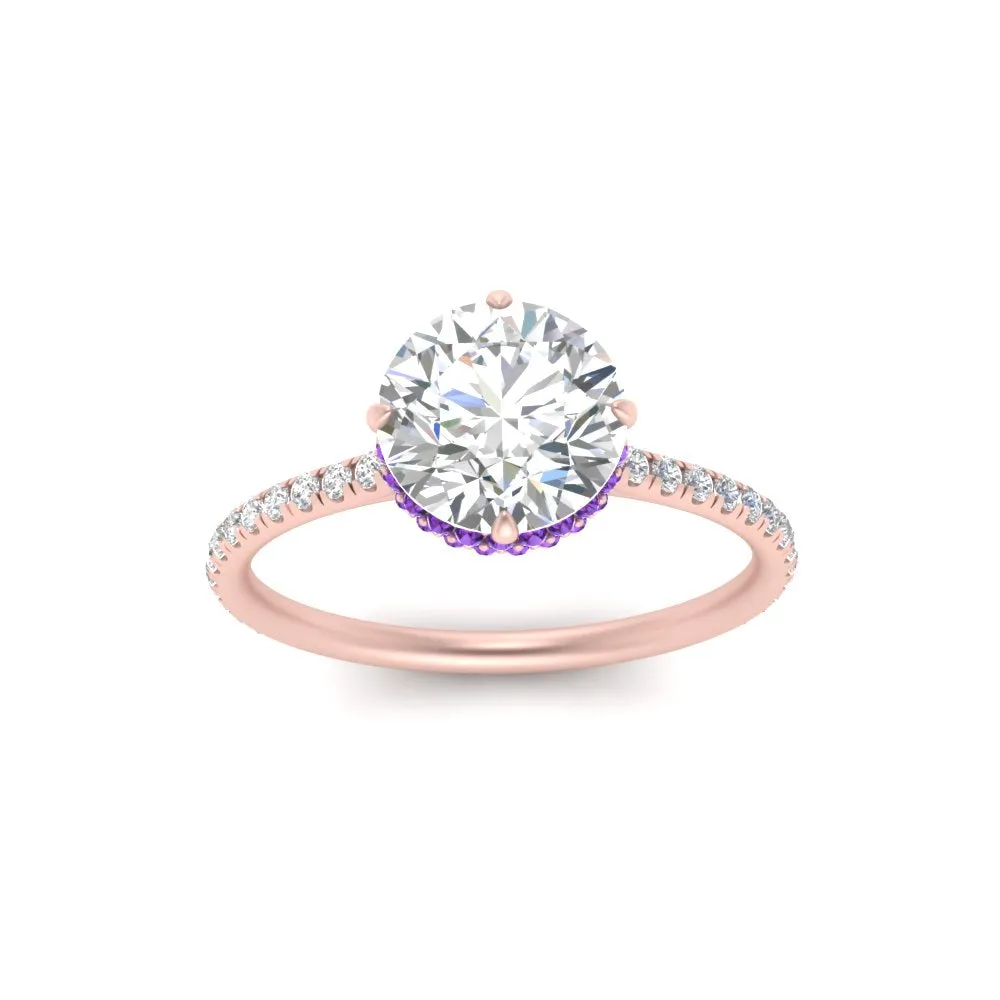 Ring 2 Compass Carat Digital-first Dependable Engagement Point Halo Under