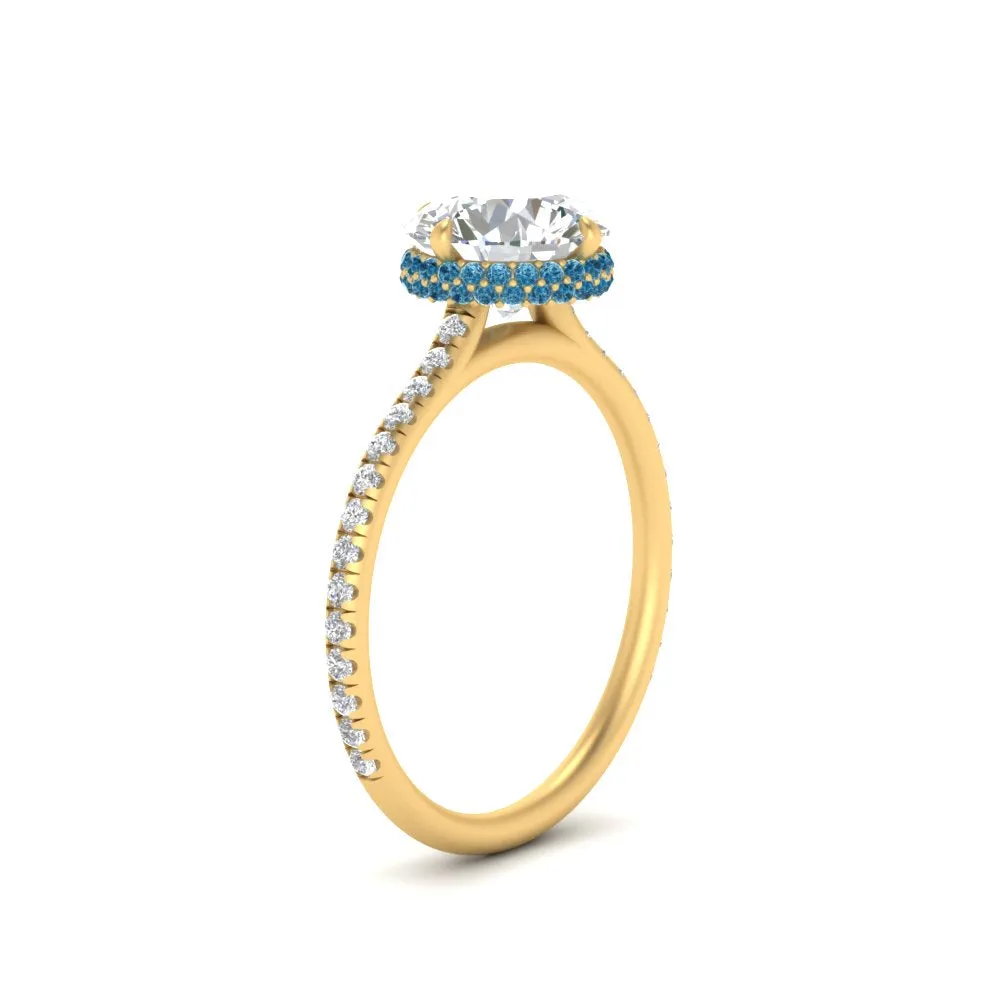 Ring 2 Compass Carat Digital-first Dependable Engagement Point Halo Under