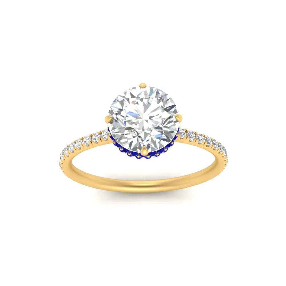 Ring 2 Compass Carat Digital-first Dependable Engagement Point Halo Under