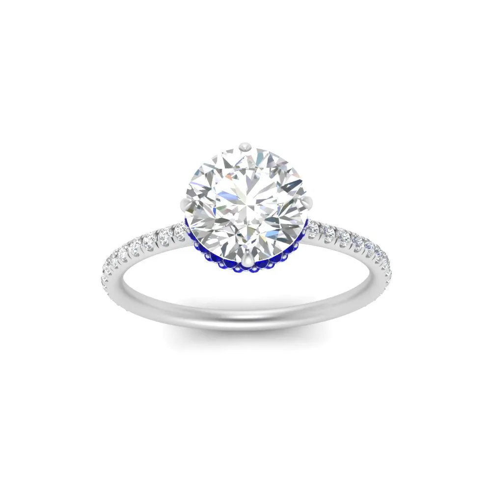 Ring 2 Compass Carat Digital-first Dependable Engagement Point Halo Under