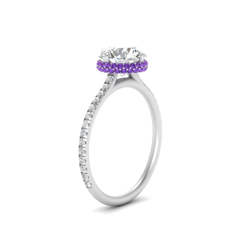 Ring 2 Compass Carat Digital-first Dependable Engagement Point Halo Under