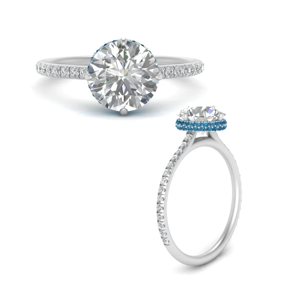 Ring 2 Compass Carat Digital-first Dependable Engagement Point Halo Under