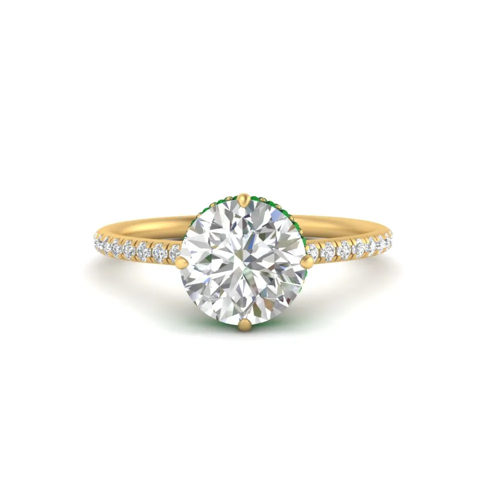 Ring 2 Compass Carat Digital-first Dependable Engagement Point Halo Under