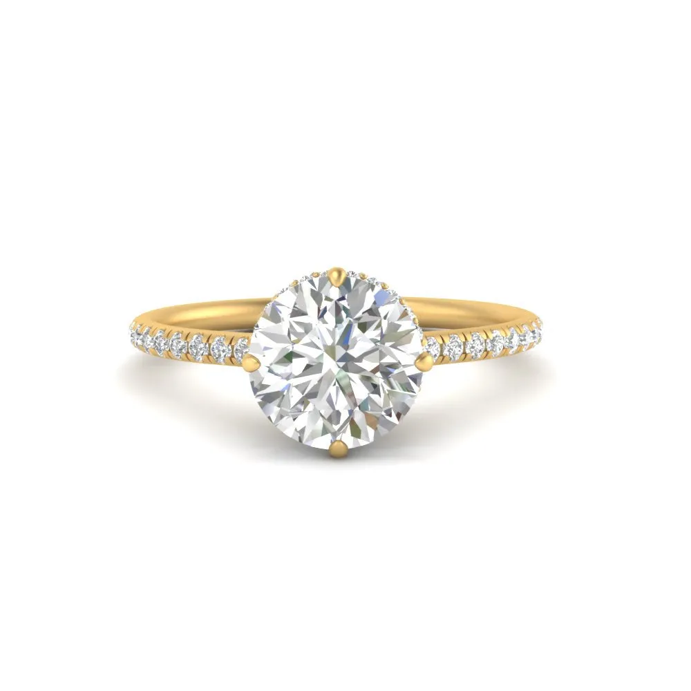 Ring 2 Compass Carat Digital-first Dependable Engagement Point Halo Under