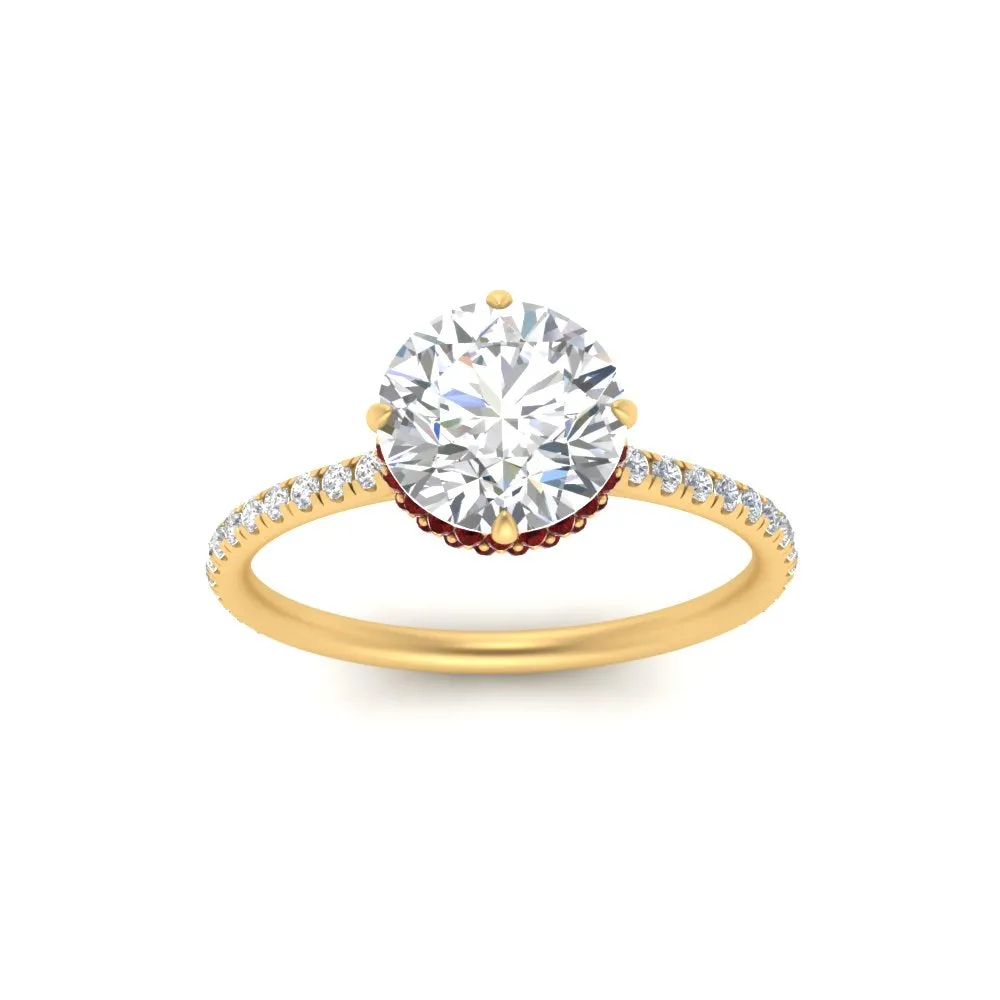 Ring 2 Compass Carat Digital-first Dependable Engagement Point Halo Under