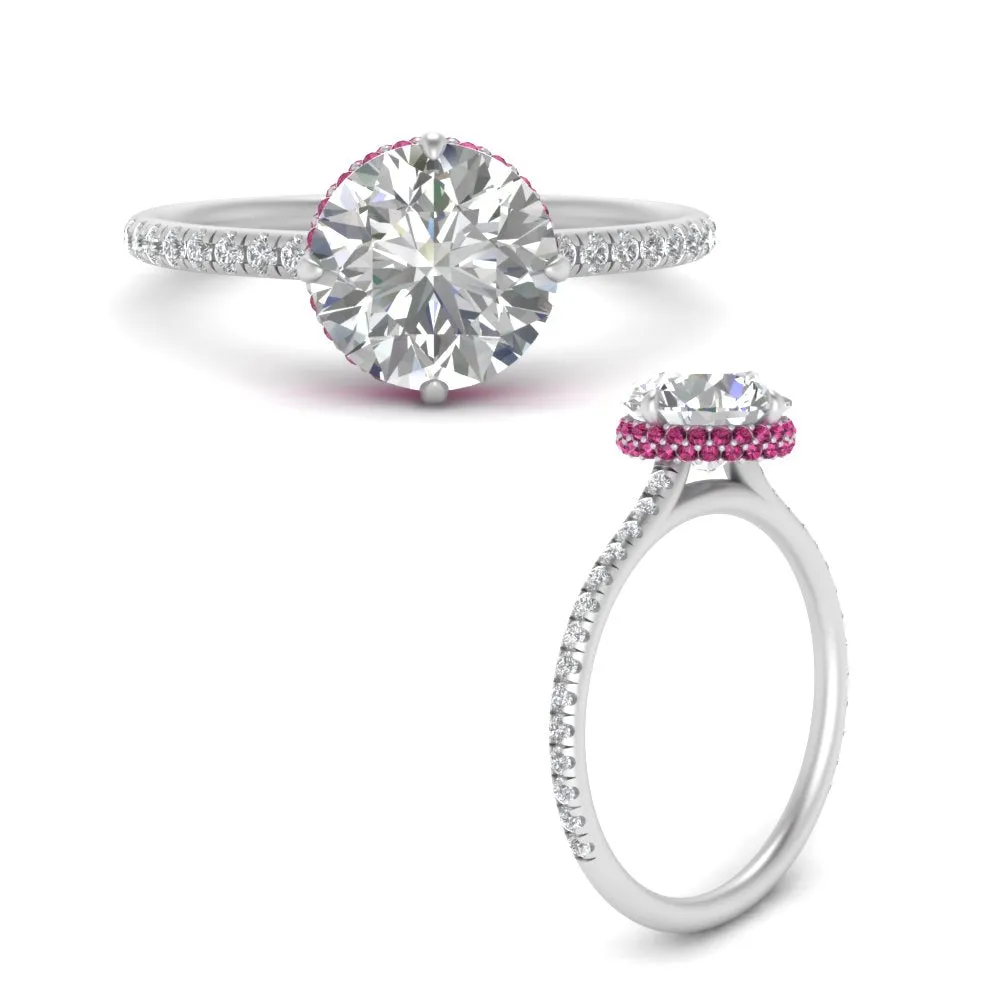 Ring 2 Compass Carat Digital-first Dependable Engagement Point Halo Under