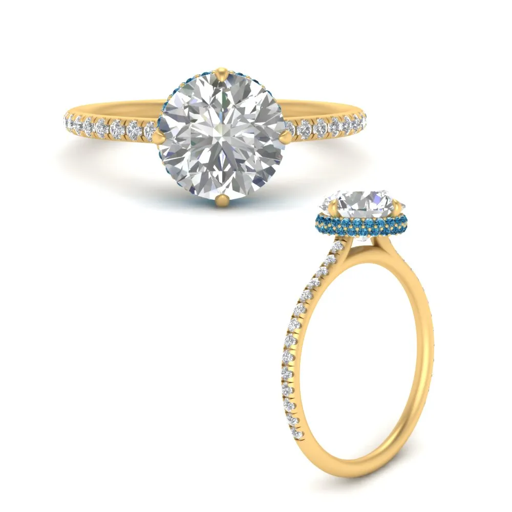 Ring 2 Compass Carat Digital-first Dependable Engagement Point Halo Under