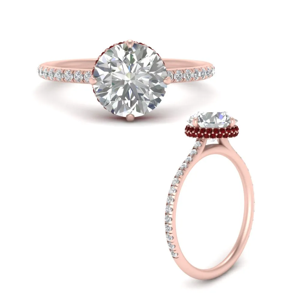 Ring 2 Compass Carat Digital-first Dependable Engagement Point Halo Under