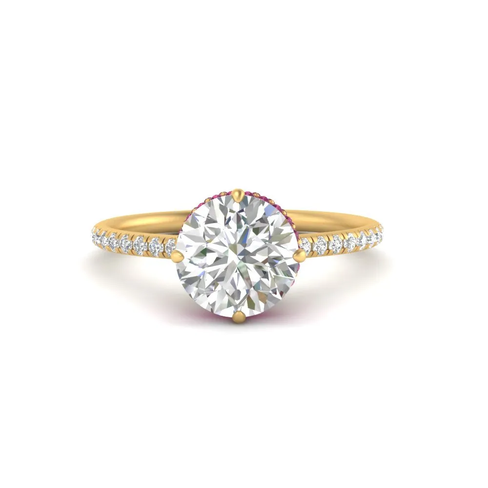 Ring 2 Compass Carat Digital-first Dependable Engagement Point Halo Under