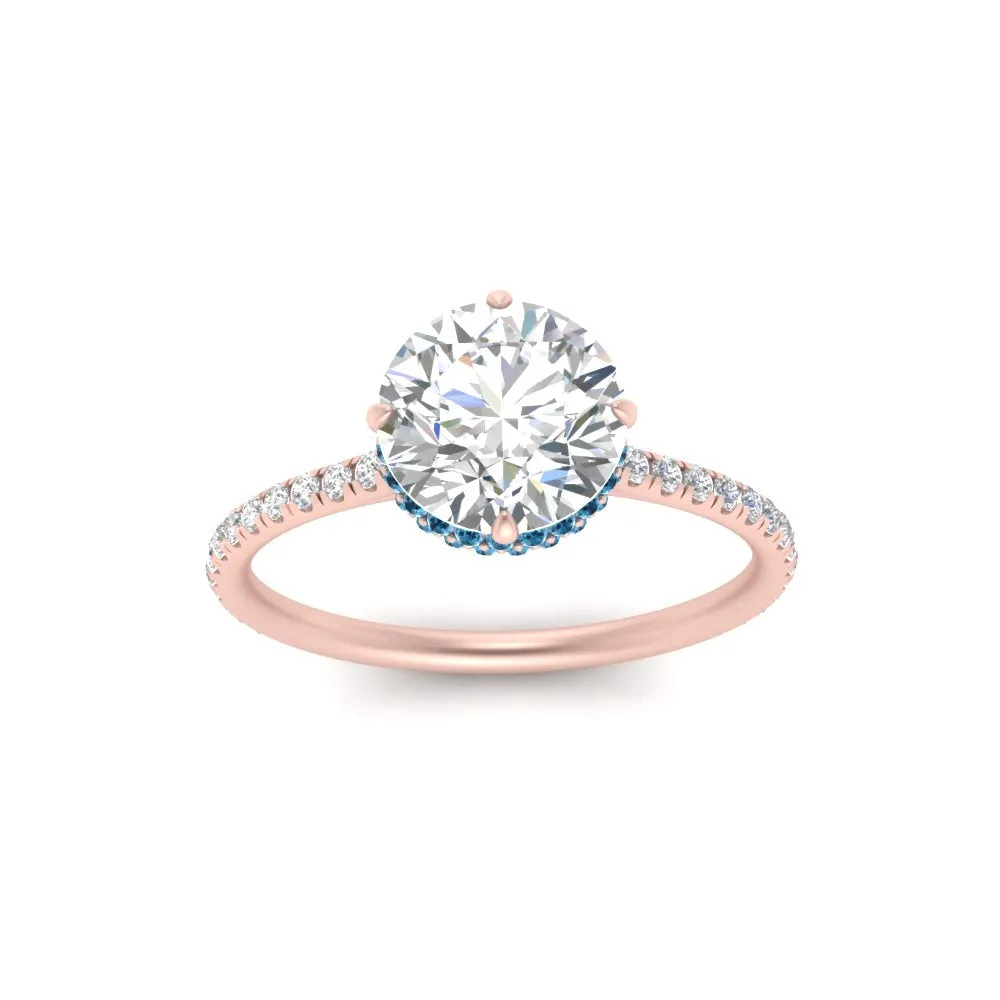 Ring 2 Compass Carat Digital-first Dependable Engagement Point Halo Under