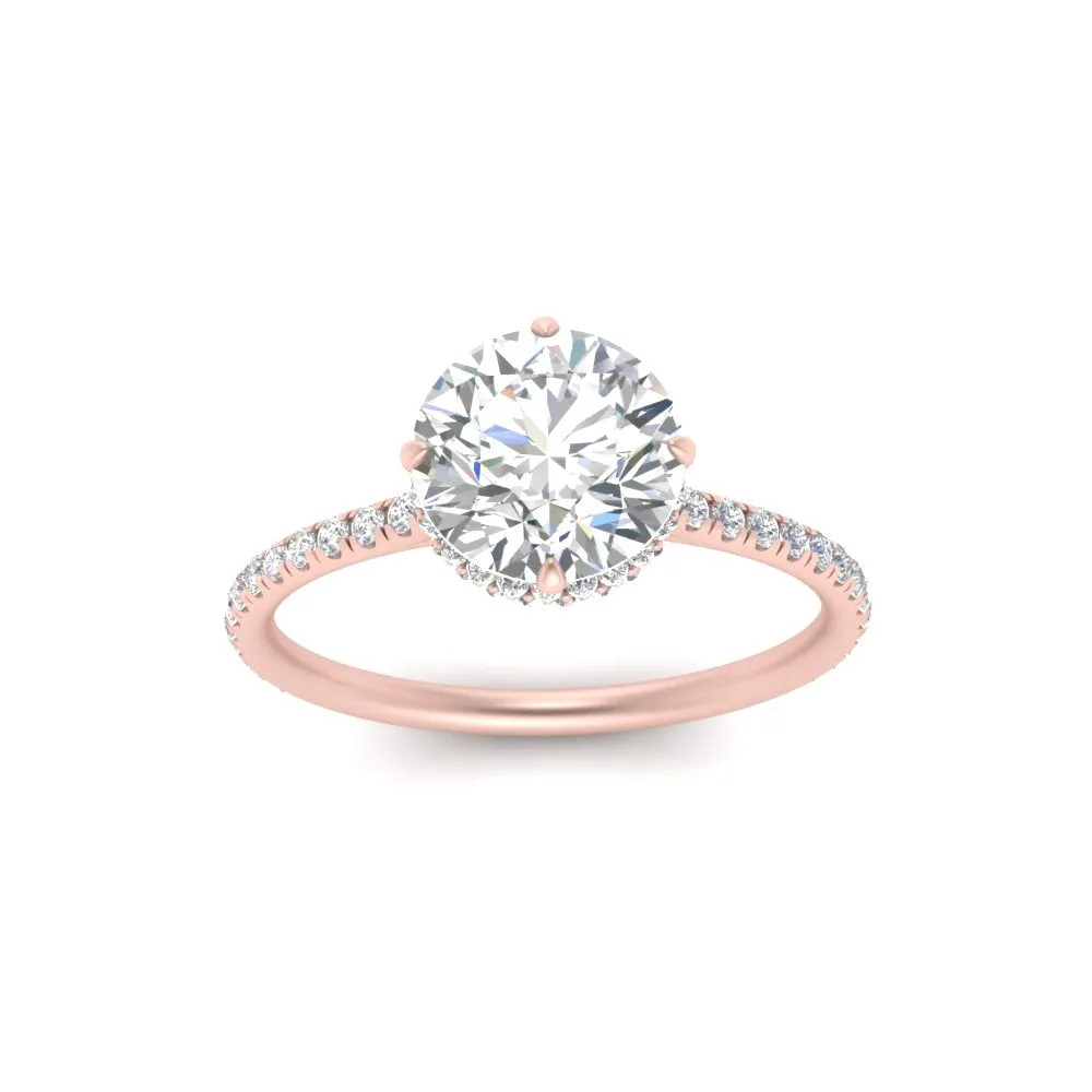 Ring 2 Compass Carat Digital-first Dependable Engagement Point Halo Under