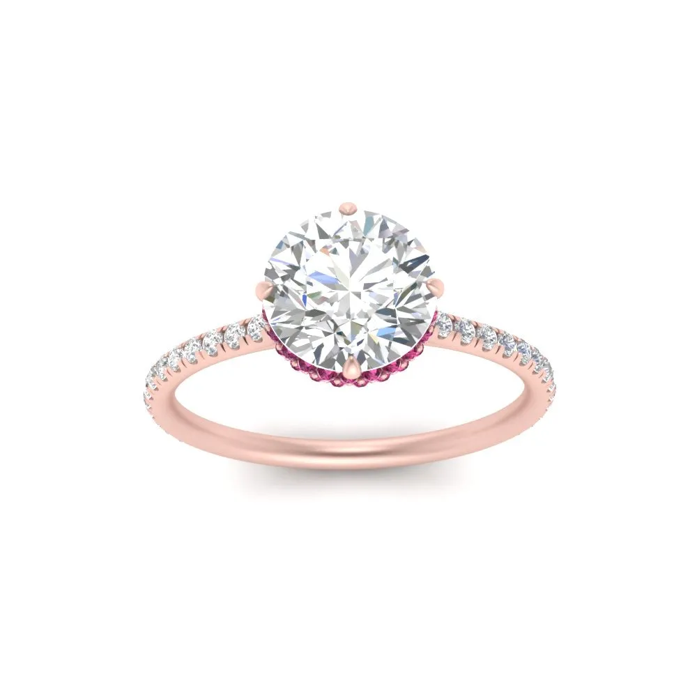 Ring 2 Compass Carat Digital-first Dependable Engagement Point Halo Under