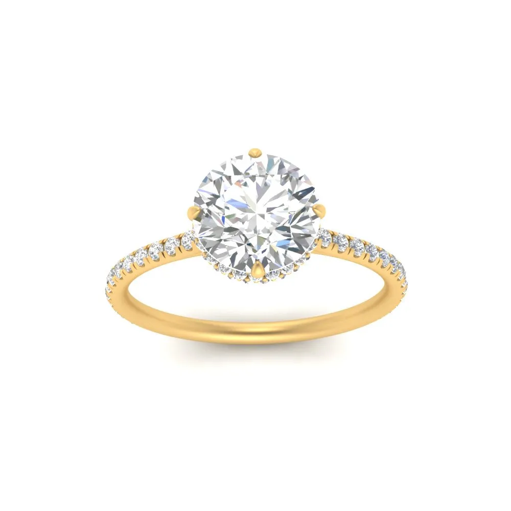 Ring 2 Compass Carat Digital-first Dependable Engagement Point Halo Under