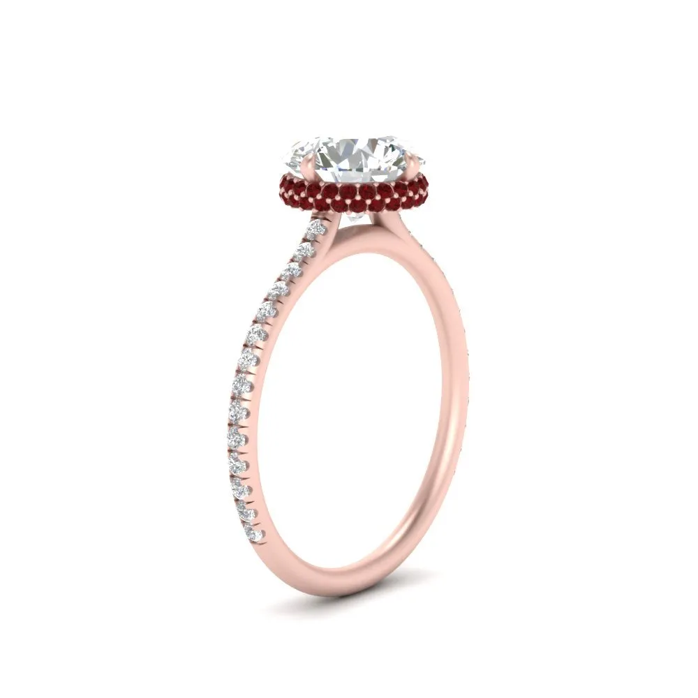 Ring 2 Compass Carat Digital-first Dependable Engagement Point Halo Under