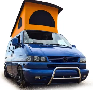 Roof Top Tent Camping 3 Window Roof Tent Pop Top Camper Canvas Compatible with VW T4 Eurovan Weekender Short Wheel Based SWB Camper - 2 Person Rooftop Tents