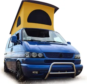 Roof Top Tent Camping 3 Window Roof Tent Pop Top Camper Canvas Compatible with VW T4 Eurovan Weekender Short Wheel Based SWB Camper - 2 Person Rooftop Tents