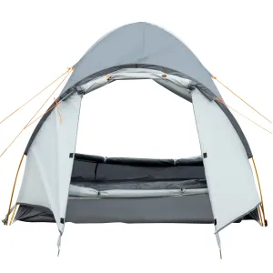 Rootz Camping Tent - Waterproof Family Shelter - Portable Outdoor Tent - Double Layer - 350 x 150 x 128 cm - Grey