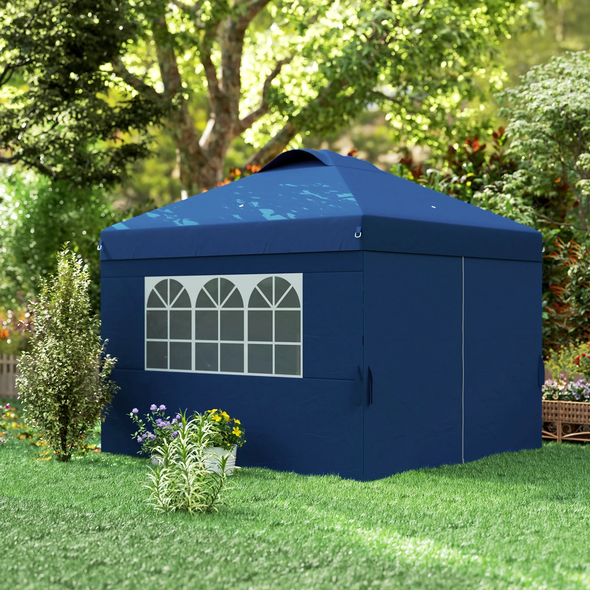 Rootz Pop-Up Foldable Party Tent - Event Tent - Gazebo Canopy - UV30  Protection - 297cm x 297cm x 284cm