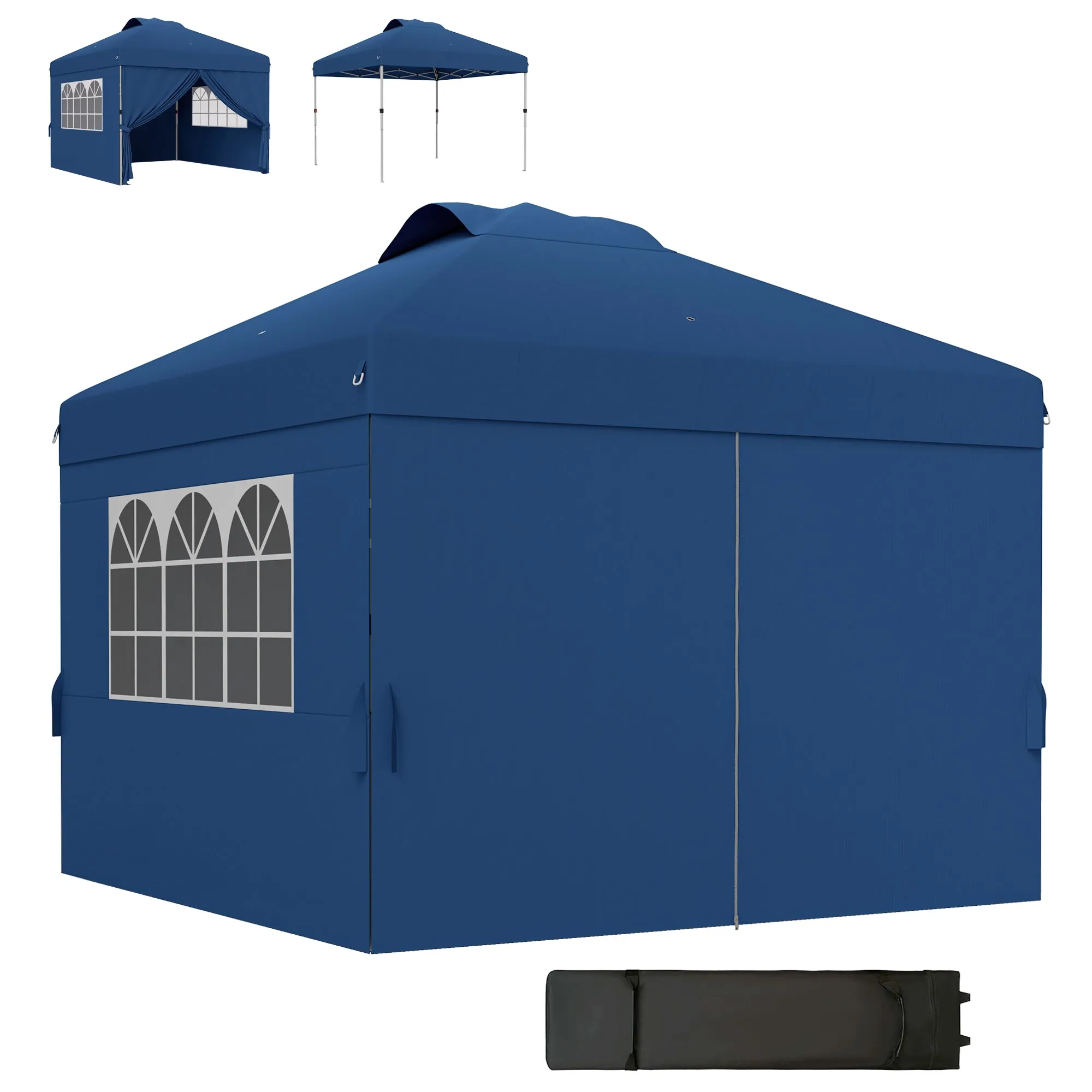 Rootz Pop-Up Foldable Party Tent - Event Tent - Gazebo Canopy - UV30  Protection - 297cm x 297cm x 284cm