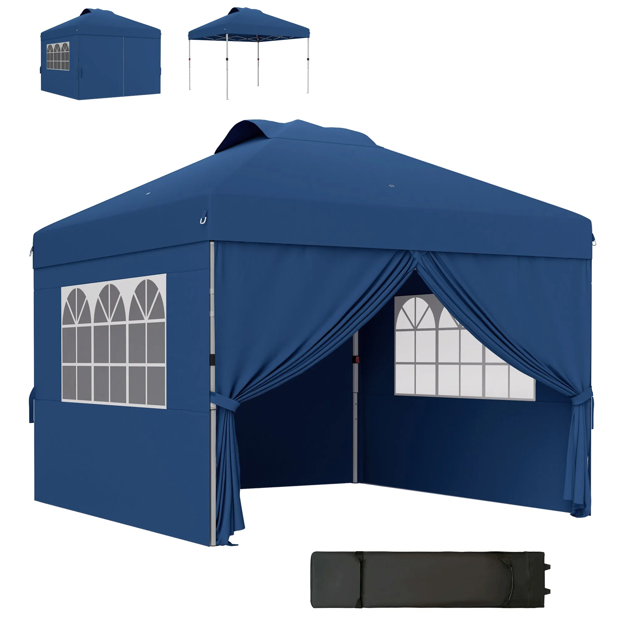Rootz Pop-Up Foldable Party Tent - Event Tent - Gazebo Canopy - UV30  Protection - 297cm x 297cm x 284cm