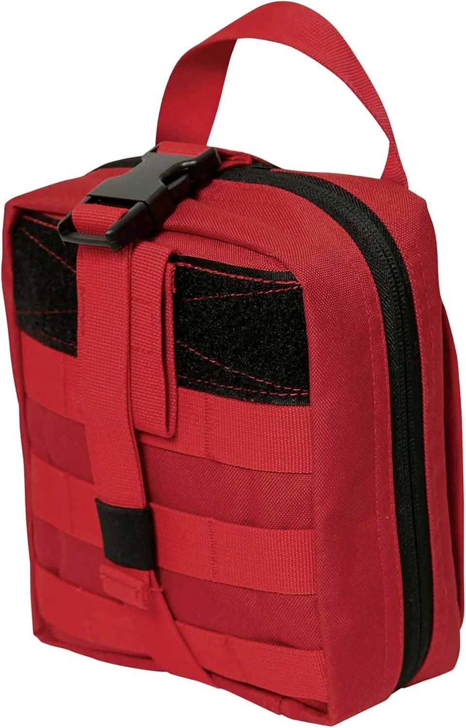 Rothco Tactical Breakaway First Aid Kit Pouch, Quick Access MOLLE Emergency Supply Tri Fold Kit, Red