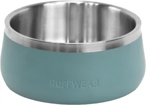 Ruffwear, Basecamp Dog Food Bowl, Durable, Rust-Resistant Stainless Steel Dog Bowl, Non-Slip Base, Dishwasher Safe, 1.25L/5 Cups for Food or Water, Built for Explorers, River Rock Green