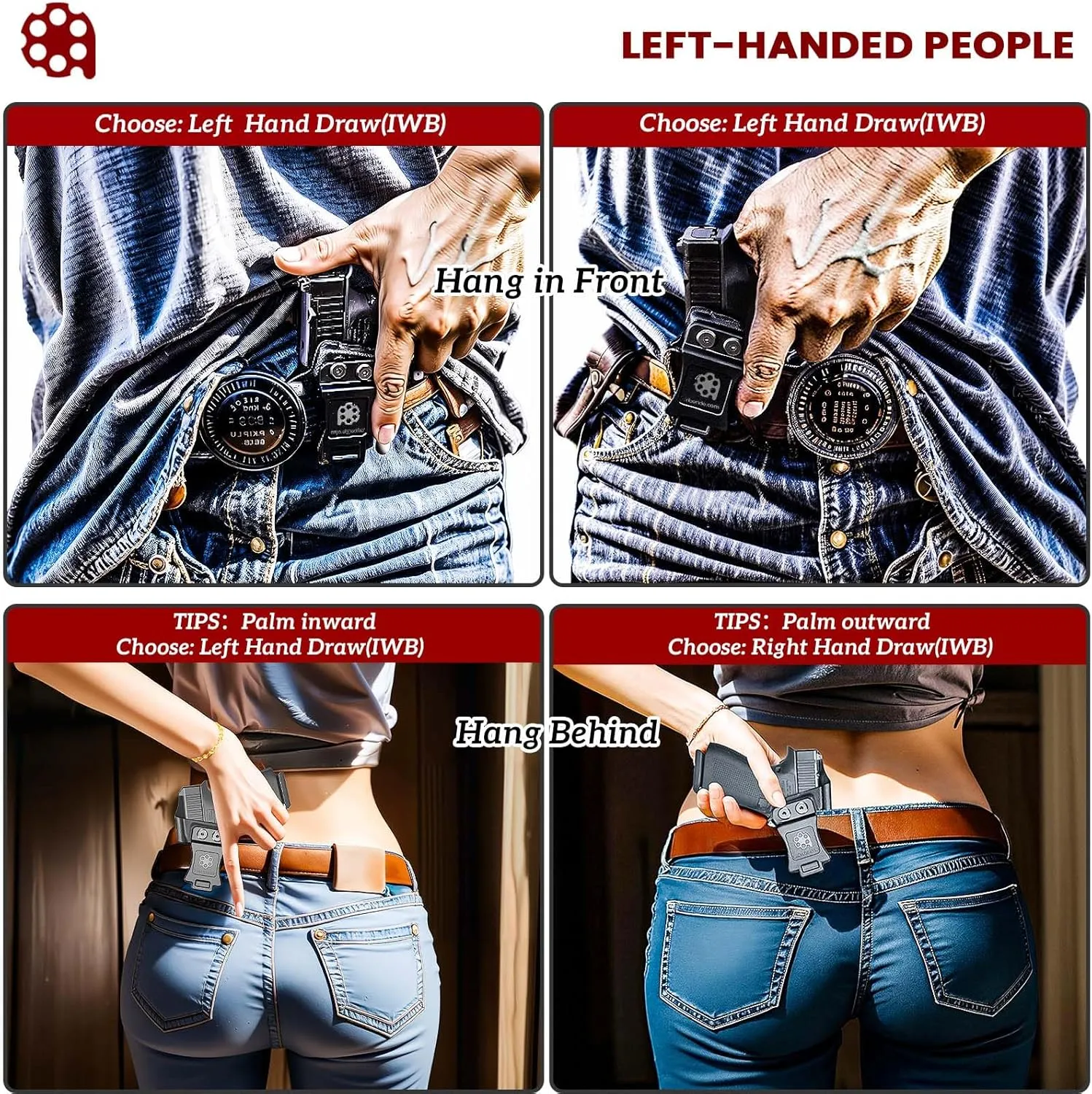 Ruger Security 9 Holster IWB Kydex for Ruger Security 9 Pistol – Inside Waistband Concealed Carry – Adjustable Cant & 'Posi-Click' Retention – No Wear - No Jitter - USA Made by Amberide