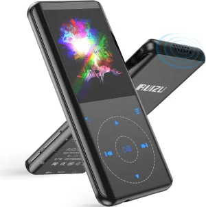RUIZU 64GB MP3 Player with Bluetooth 5.3, Speaker, 2.4 inch Screen, Portable Music Player for Sport Running, FM Radio, Voice Recorder, Digital Audio Video Shuffle Playback, Support 128GB Micro SD Card