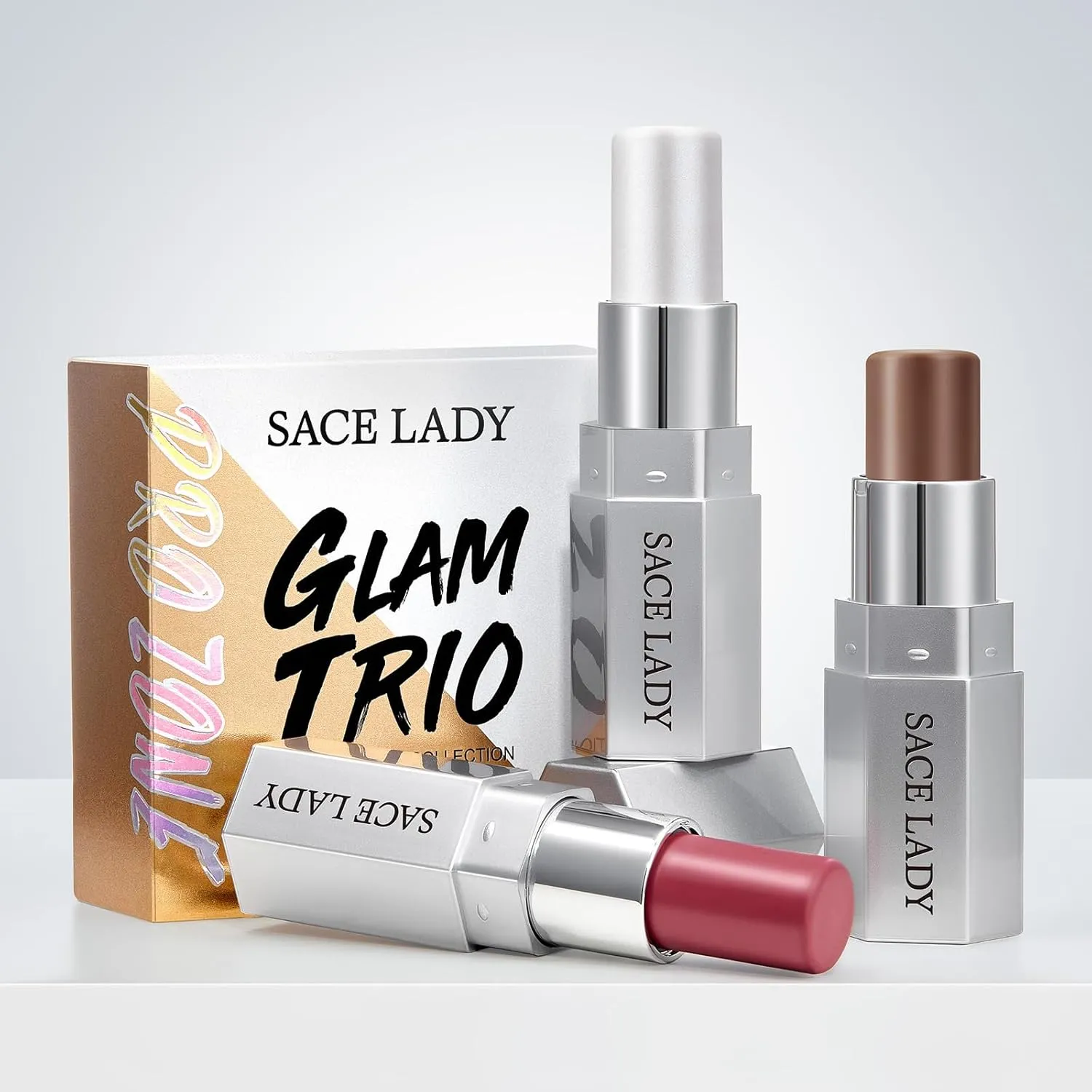 SACE LADY Contour Stick, Cream Bronzer Stick Makeup for Natural Sculpting, Easy to Blend & Long Lasting Contour Make Up for Face Eyes Lips (05 Terracotta, 1pc)